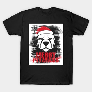 'Merry Pitmas' Funny Christmas Pitbull T-Shirt